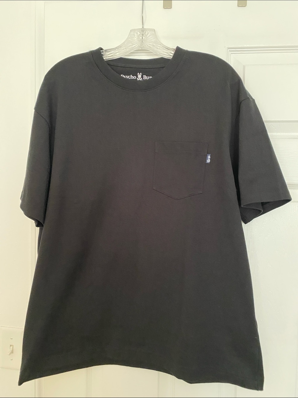 Clyde Psycho Bunny Black Short-Sleeve Pocket Tee